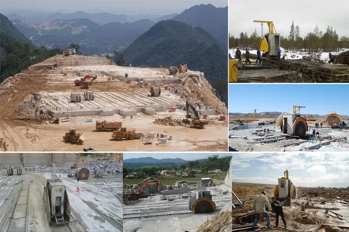 granite quarry cutting machine customer cases